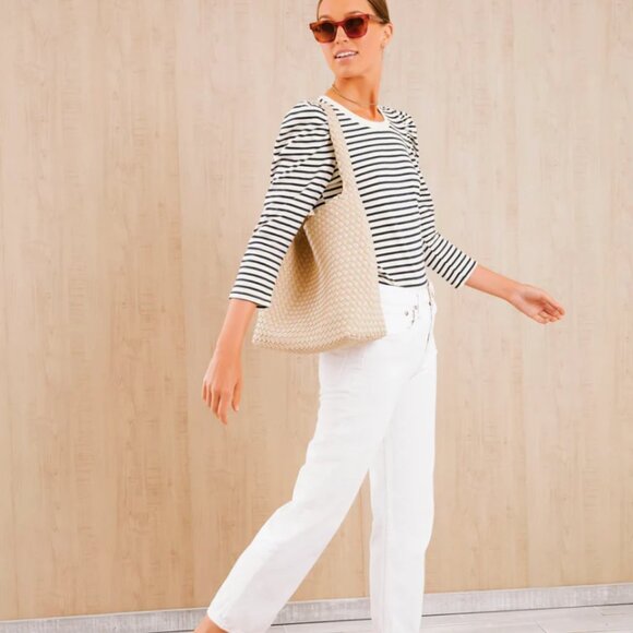 Pomander Place  Navy Striped Vesty Long Sleeve Crewneck $78 - Picture 1 of 6